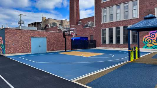 Courtenay - Mary E. Courtenay Elementary Language Arts Center Outdoor Basketball Courts in Chicago