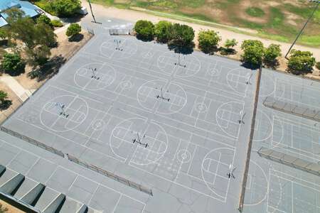 Hillsdale Middle School Outdoor Basketball Courts in El Cajon