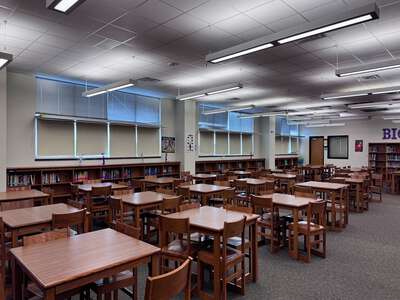 Young Womens STEAM Academy at Balch Springs Middle School Library in Dallas