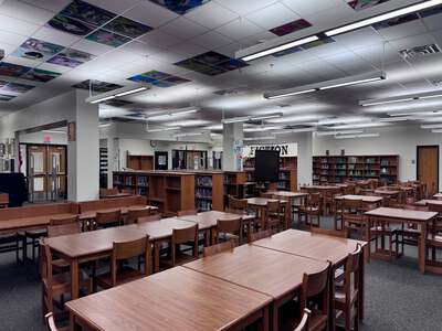 Young Womens STEAM Academy at Balch Springs Middle School Library in Dallas