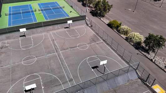 Bret Harte Union High School Outdoor Basketball Courts 4 in Angels Camp 2