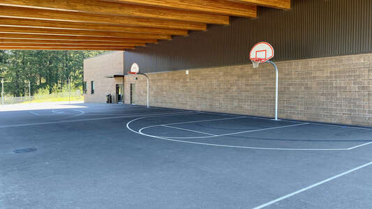 Beatrice Morrow Cannady Elementary School Outdoor Basketball Courts in Happy Valley