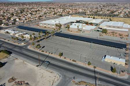 Mojave High School Parking Lot - Front in North Las Vegas