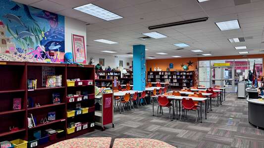 Frank Guzick Elementary School Library in Dallas