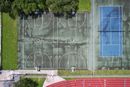 Booker T. Washington Senior High School Outdoor Basketball Courts in Miami