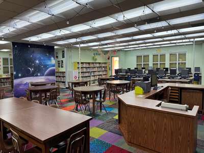 E.W.F. Stirrup Elementary School Media center in Miami