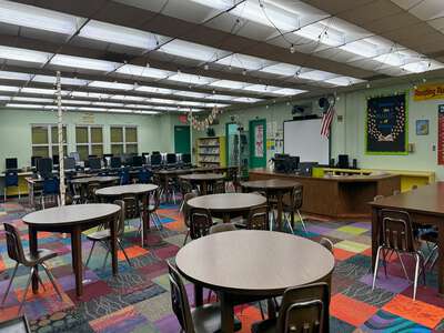 E.W.F. Stirrup Elementary School Media center in Miami