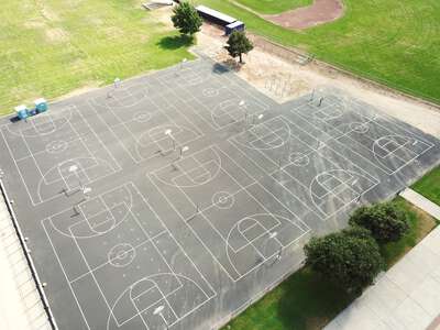 Johansen High School Outdoor Basketball Courts in Modesto