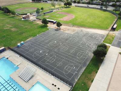 Johansen High School Outdoor Basketball Courts in Modesto