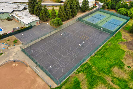 Ellen Fletcher Middle School Outdoor Basketball Courts in Palo Alto