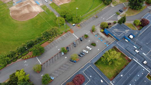 Sunset High School Parking Lot - Back in Portland