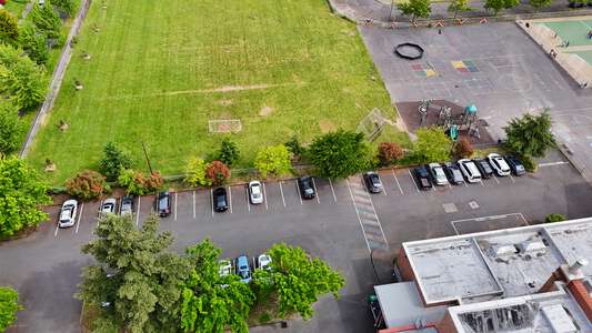 Cesar Chavez K-8 School Parking Lot in Portland