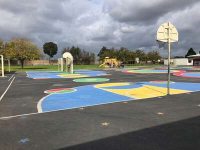 Excelsior Elementary School Outdoor Basketball Courts in Garden Grove
