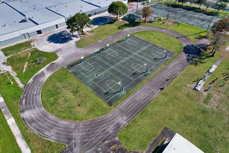 Ramblewood Middle School Outdoor Basketball Courts in Coral Springs