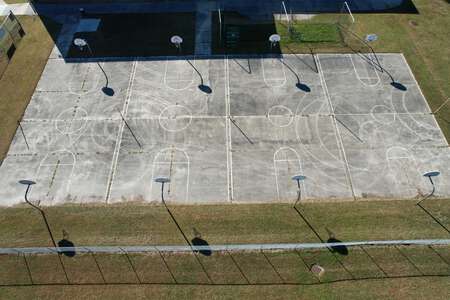Corporate Landing Middle School Outdoor Basketball Courts in Virginia Beach