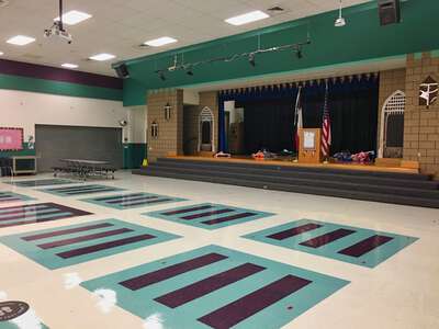 Hart Elementary School Cafeteria w/ Stage in Austin