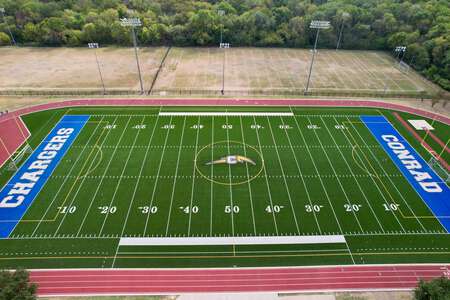 Emmett J. Conrad High School Synthetic Football/Soccer Field in Dallas