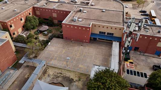 Anne Frank Elementary School Outdoor Basketball Courts in Dallas