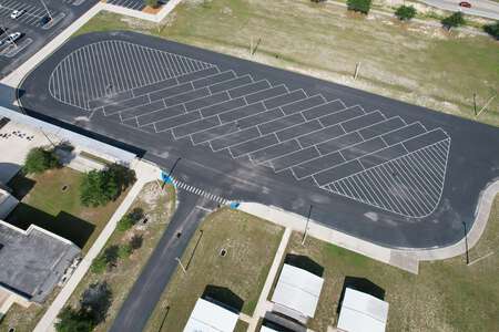 Crews Lake Middle School Parking Lot - Bus in Spring Hill 3