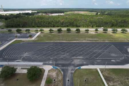 Crews Lake Middle School Parking Lot - Bus in Spring Hill 4