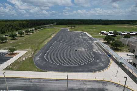 Crews Lake Middle School Parking Lot - Bus in Spring Hill 2