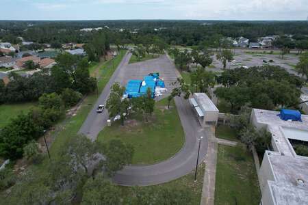 River Ridge High School Parking Lot - Bus in New Port Richey