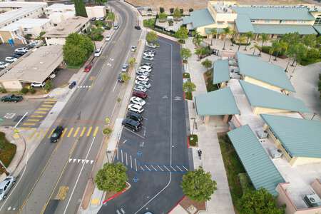 Cajon Valley Middle School Parking Lot - Front in El Cajon 2