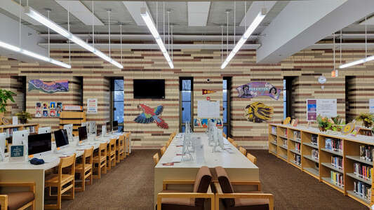 Solorio - Eric Solorio Academy High School Library in Chicago