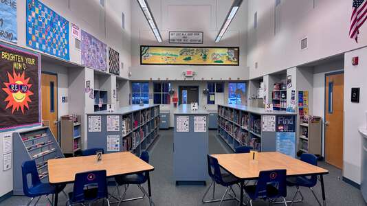 Stone Lake Elementary School Library in Elk Grove