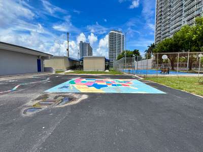 Treasure Island Elementary School Blacktop Play Area in North Bay Village