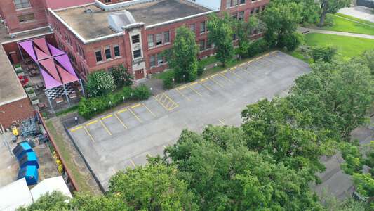 Lanier Middle School Parking Lot - Front in Houston