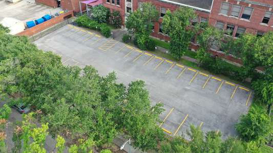 Lanier Middle School Parking Lot - Front in Houston