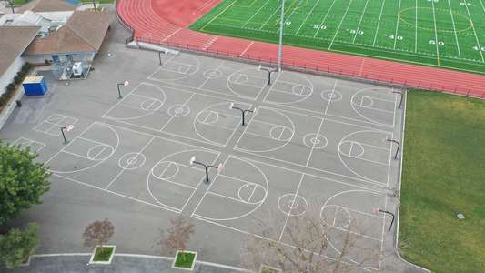 Crittenden Middle School Outdoor Basketball Courts in Mountain View
