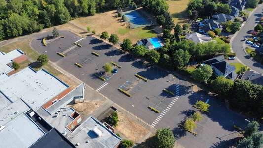 Wood Middle School Parking Lot - Back in Wilsonville