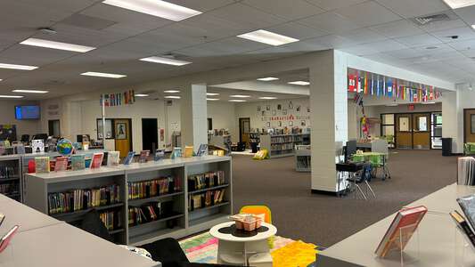 Sycamore Elementary School Library in Sugar Hill