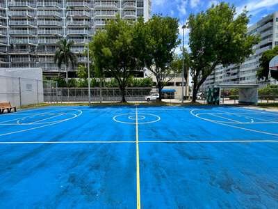 Treasure Island Elementary School Outdoor Basketball Courts in North Bay Village