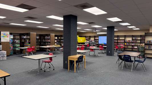 Hambrick Middle School Library in Houston