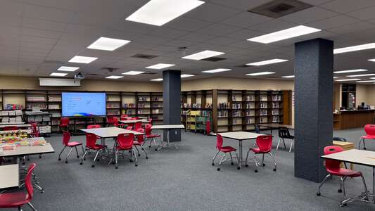 Hambrick Middle School Library in Houston