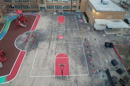 Brown - William H Brown STEM Magnet Elementary School Outdoor Basketball Courts in Chicago 2
