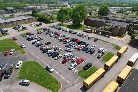 Halls High School Parking Lot - Front in Knoxville