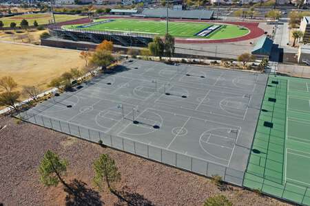 Spring Valley High School Outdoor Basketball Courts in Las Vegas