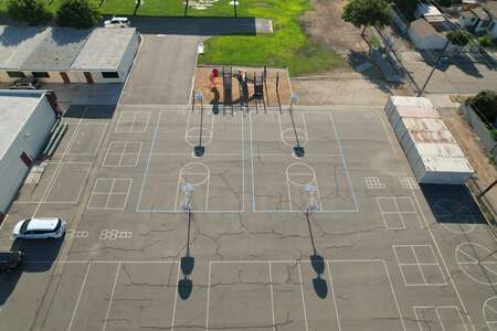 Rowell Elementary School Outdoor Basketball Courts in Fresno