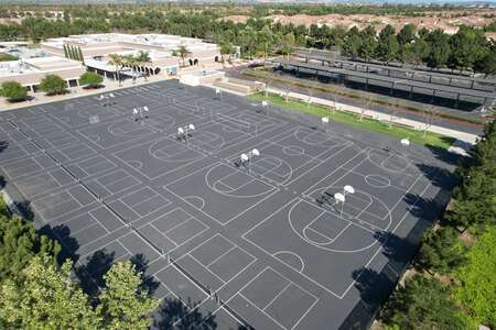 Jeffrey Trail Middle School Outdoor Basketball Courts in Irvine