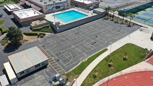 University High School Outdoor Basketball Courts in Irvine