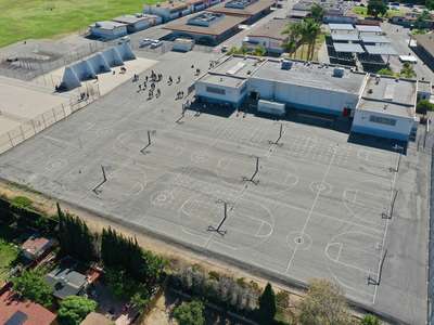 Castle Park Middle School Outdoor Basketball Courts in Chula Vista