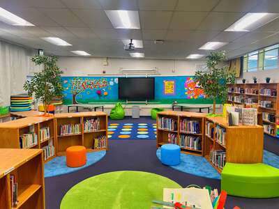 John D. Sloat Elementary School Library in Sacramento
