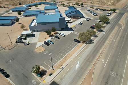 Hacienda Elementary School Parking Lot - Front in California City