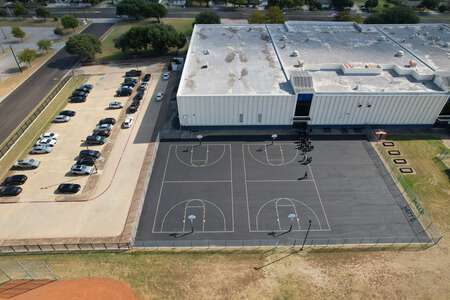 D.A. Hulcy STEAM Middle School Outdoor Basketball Court in Dallas