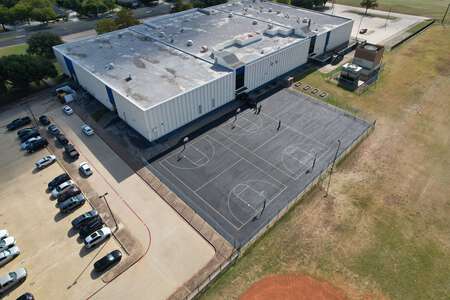 D.A. Hulcy STEAM Middle School Outdoor Basketball Court in Dallas