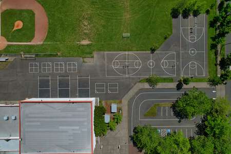 Roseway Heights Middle School Outdoor Basketball Courts in Portland